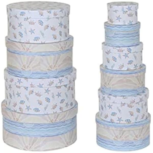 Stapelbar förvaringsboxsats - DKD Home Decor - Flerfärgad - Plast - 37,5 x 37,5 x 18 cm
