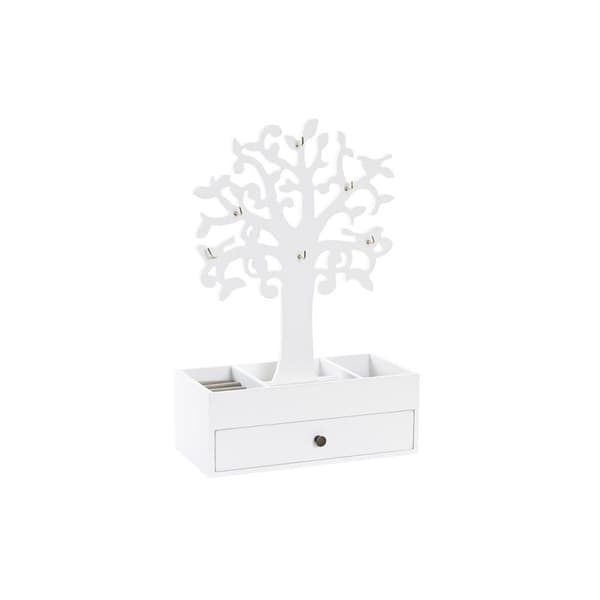 Smyckeskrin DKD Home Decor Vit Trä MDF (24 x 12 x 36 cm)