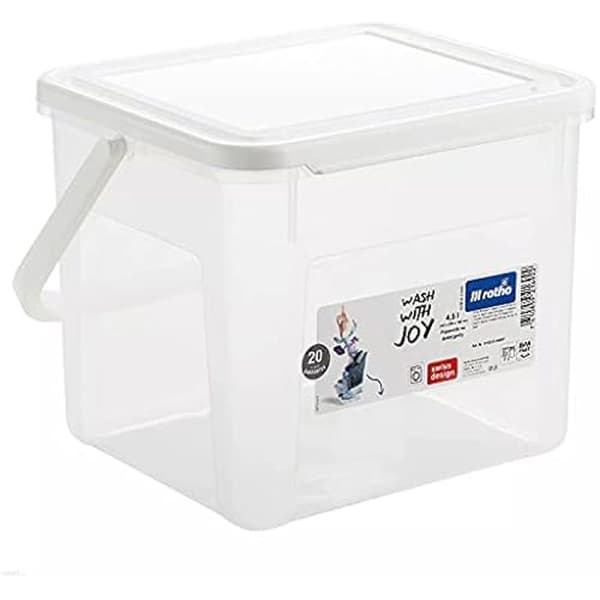 Förvaringslåda - ROTHO - Modell med lock - Plast - 3 kg/4,5 l - Transparent