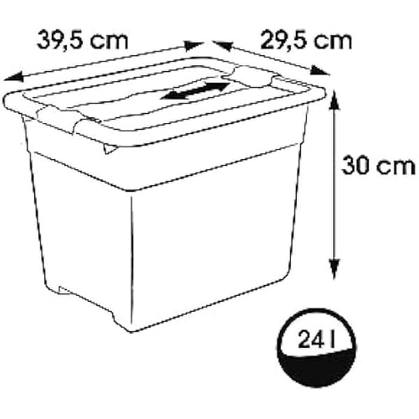 Transportlåda - KEEEPER - Eckhart - Extra robust - 39,5 x 29,5 x 30 cm - 24 l