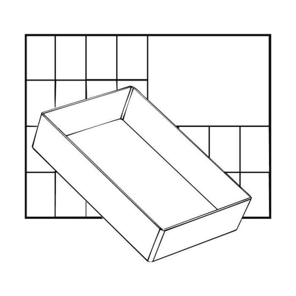 Uppbevaringslåda - A6 - Transparent - 47x109x157 mm - Polypropylen - 5733439105576
