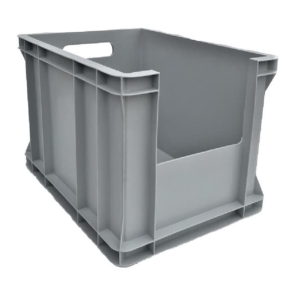 CONTAINER MED INSPEKTIONSVINDUE 400x300x320 GRÅ