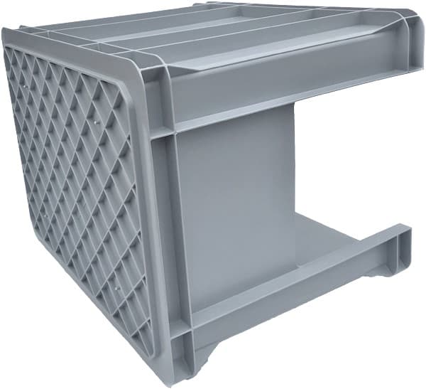 CONTAINER MED INSPEKTIONSVINDUE 400x300x270 GRÅ