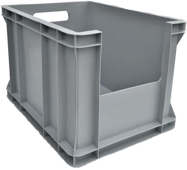 CONTAINER MED INSPEKTIONSVINDUE 400x300x270 GRÅ