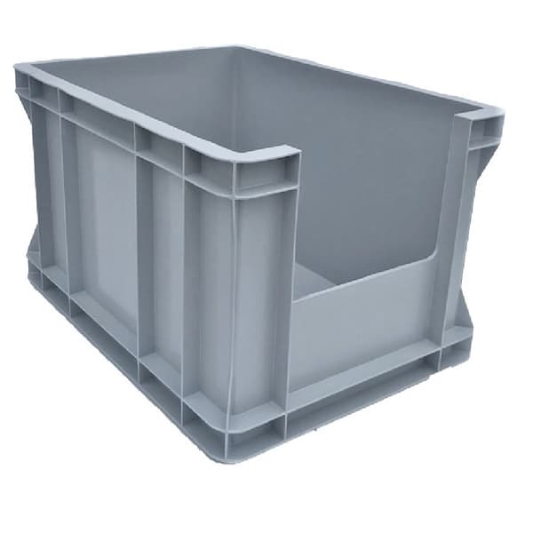 CONTAINER MED INSPEKTIONSVINDUE 400x300x220 GRÅ