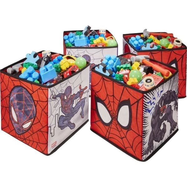 MARVEL - Set med 4 förvarings- och dekorationstemplare Spiderman