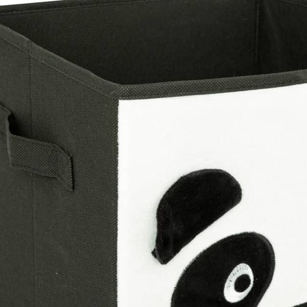 Barnförvaringslåda panda "Joey" svart & vit 29x29cm - Atmosphera inredningsskapare - Bicolor