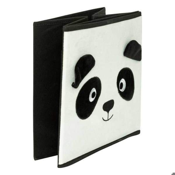 Barnförvaringslåda panda "Joey" svart & vit 29x29cm - Atmosphera inredningsskapare - Bicolor
