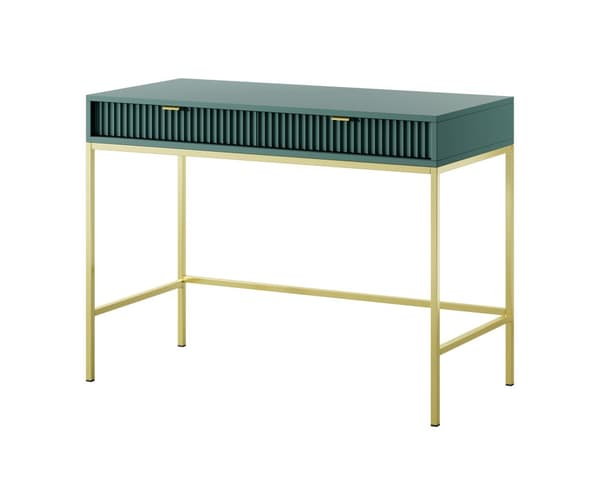 Pesupöytä: kaksi laatikkoa, Väri: labrador, rungon väri: kulta Kaluston mitat: l: 104 cm, k: 78 cm, s: 50 cm,