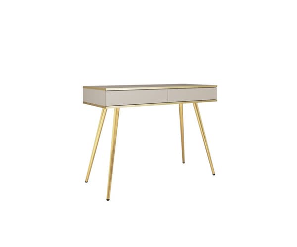 Pesupöytä, beige, kullanväriset jalat, 102 x 79 x 50 cm