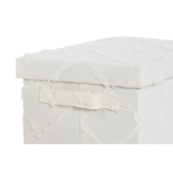 Koristerasiasetti Home ESPRIT Harmaa Kerma 40 x 30 x 20 cm 3 Kappaletta (2 osaa)