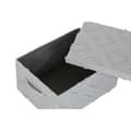Pikkukuva 2 / 4: Koristerasiasetti Home ESPRIT Harmaa Kerma 40 x 30 x 20 cm 3 Kappaletta (2 osaa)