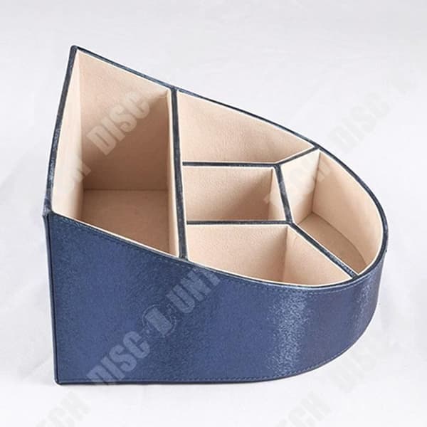 Förvaringslåda - TEKNISK RABATT - Retro - PU-läder - 25,6x15 cm - Marinblå