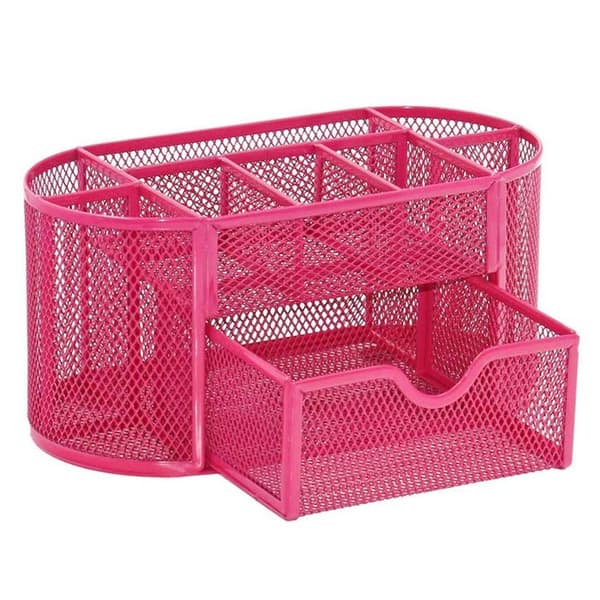 TD® Förvaringslåda barnskrivbord sminkpenna skolmaterial dekoration rosa fack sovrumssoptunna badrum kök
