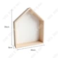 Miniatyrbild 3 av 4: TD® Småhushylla trä vägghängande baby- och barnrumsdekoration form hylla förvaringshylla två set