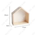 Miniatyrbild 4 av 4: TD® Småhushylla trä vägghängande baby- och barnrumsdekoration form hylla förvaringshylla två set