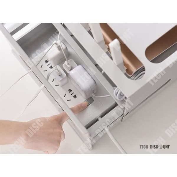 TD® Set-top box förvaringsbox vardagsrum hem plast lagring router laddning kök vit separat design solid kontorsdator