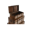 Miniatyrbilde 4 av 6: Kistesett Home ESPRIT Brun Beige Polyester Tre 80 x 49 x 45 cm (3 enheter)