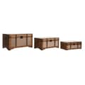 Miniatyrbilde 5 av 6: Kistesett Home ESPRIT Brun Beige Polyester Tre 80 x 49 x 45 cm (3 enheter)