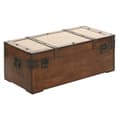 Miniatyrbilde 6 av 6: Kistesett Home ESPRIT Brun Beige Polyester Tre 80 x 49 x 45 cm (3 enheter)