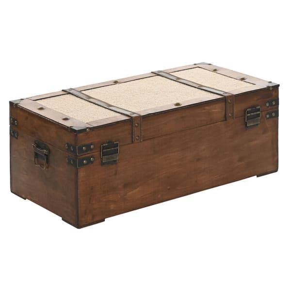 Kistesett Home ESPRIT Brun Beige Polyester Tre 80 x 49 x 45 cm (3 enheter)
