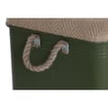 Miniatyrbilde 4 av 4: Kistesett Home ESPRIT Mørkegrønn Naturell Metall Tau Fiber 69 X 37 X 37,5 cm (3 enheter)