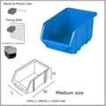 Miniatyrbild 1 av 2: 1 x Eco Medium Blue Storage Bin Plast Bins 155x240x125
