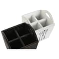 Miniatyrbillede 3 af 4: Bestikskurv Home ESPRIT Hvid Sort Gran 15 x 15 x 18 cm