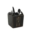 Miniatyrbillede 4 af 4: Bestikskurv Home ESPRIT Hvid Sort Gran 15 x 15 x 18 cm