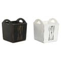 Miniatyrbillede 1 af 4: Bestikskurv Home ESPRIT Hvid Sort Gran 15 x 15 x 18 cm