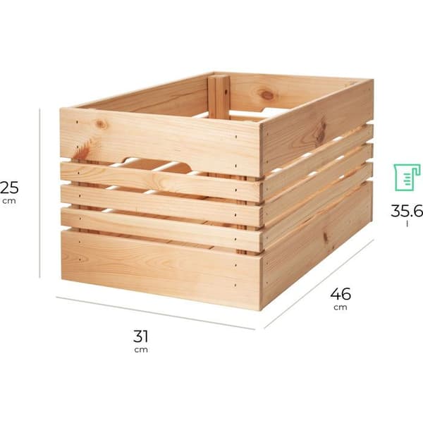 Siguro förvaringslåda i furu PineBox, 31 x 46 x 25 cm, 35,6 l