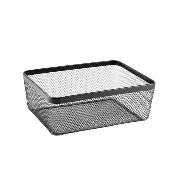 Multibrug kurv Confortime Sort Metal 30,5 x 40,5 x 15,2 cm (6 enheder)