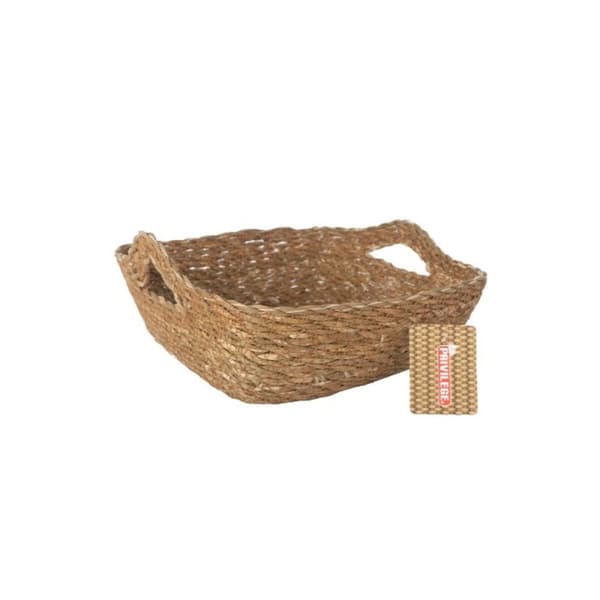 Multibrug kurv Privilege Brun flet 22 x 22 x 8 cm (12 enheder)