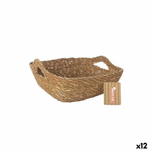Multibrug kurv Privilege Brun flet 22 x 22 x 8 cm (12 enheder)
