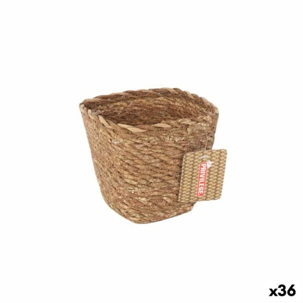 Multifunktionell korg Privilege   Brun vide Fyrkantig 12 x 12 x 11 cm (36 antal)