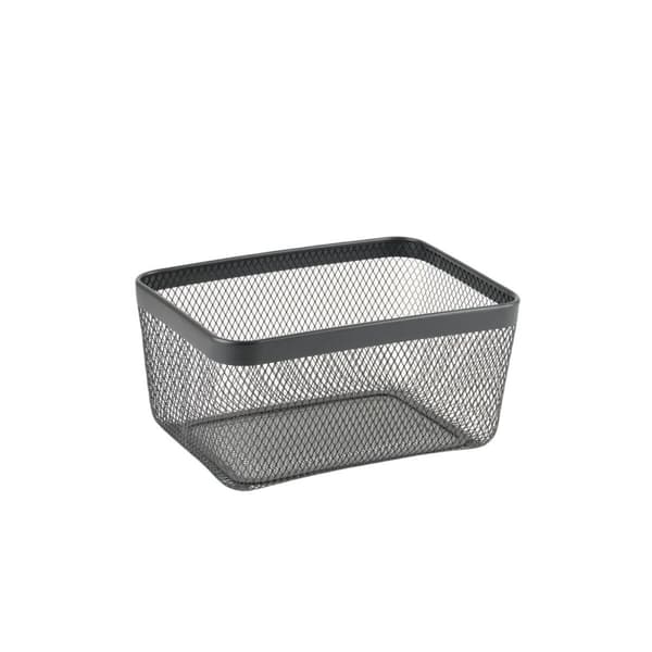 Multibrug kurv Confortime Sort Metal 30,5 x 23 x 15,2 cm (8 enheder)