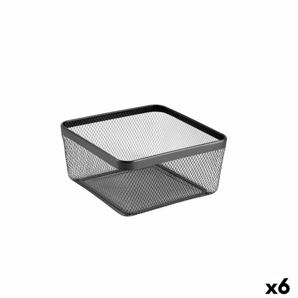 Monikäyttöinen kori Confortime Musta Metalli 30,5 x 30,5 x 15,2 cm (6 osaa)