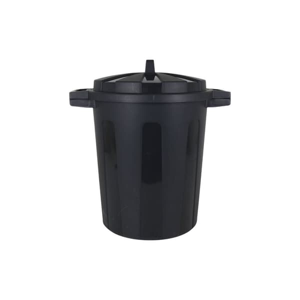 Skraldespand med hjul Dem Sort 25 L (6 enheder)