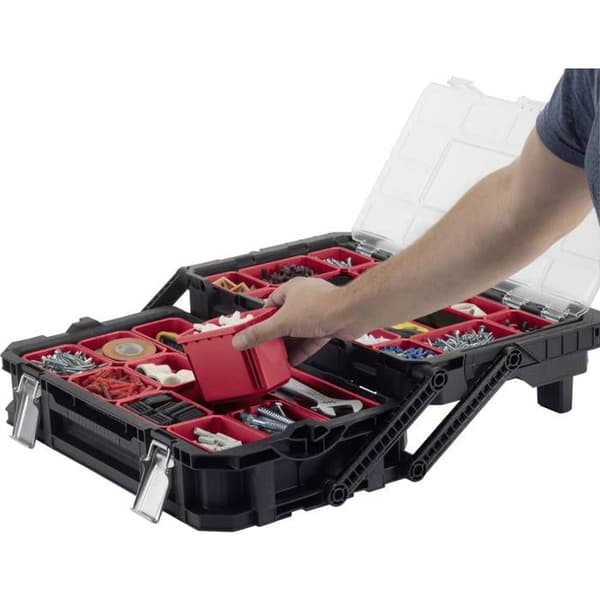 Organizer förvaringsbox många kassetter för Keter Connect Cantilever tillbehör 22 behållare