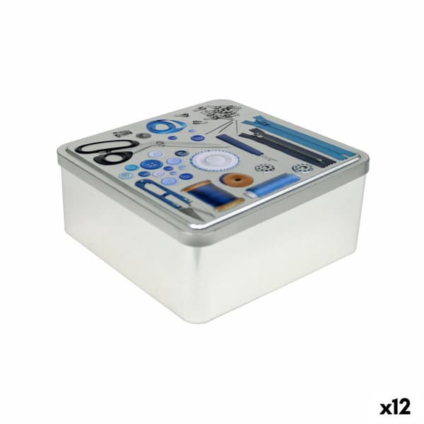 Multifunktionel Æske Confortime Tailor Metal 19,7 x 19,7 x 8 cm (12 enheder)
