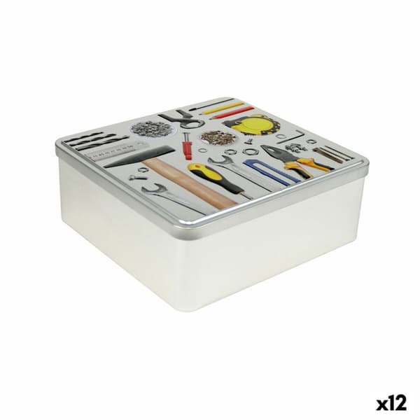 Multifunktionel Æske Confortime Tools Metal 23,7 x 22,2 x 8,9 cm (12 enheder)