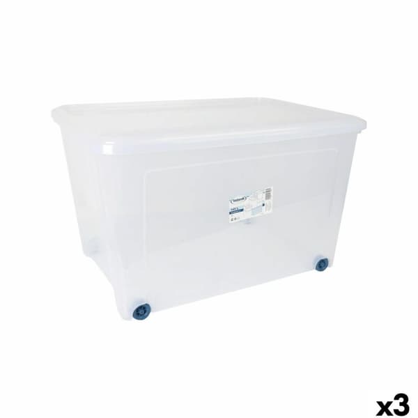 Förvaringslåda med hjul Tontarelli 78,2 x 58,2 x 47 cm (3 antal)