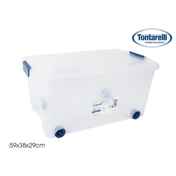 Oppbevaringsboks med Hjul Tontarelli 59 x 38 x 29 cm (6 enheter)