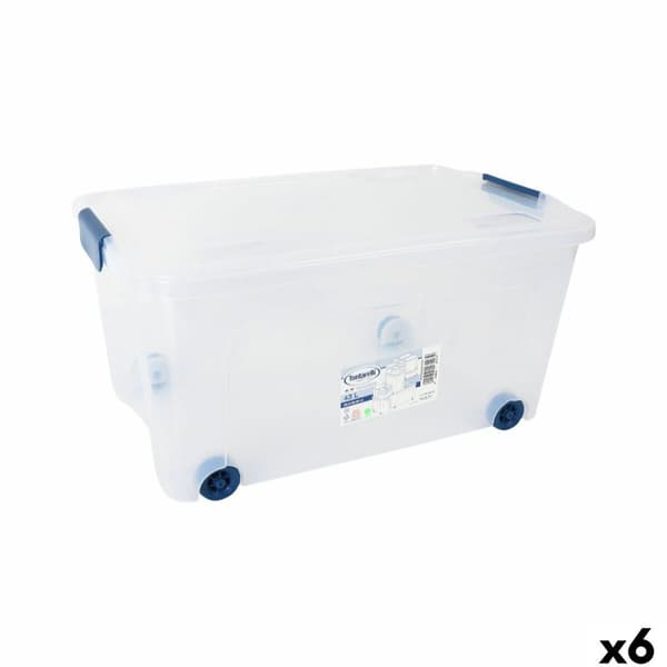 Oppbevaringsboks med Hjul Tontarelli 59 x 38 x 29 cm (6 enheter)