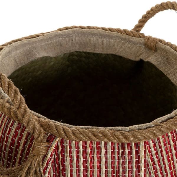 Kori DKD Home Decor Luonnollinen Punainen Sininen Luonnonkuitu (31 x 31 x 30 cm) (2 osaa)