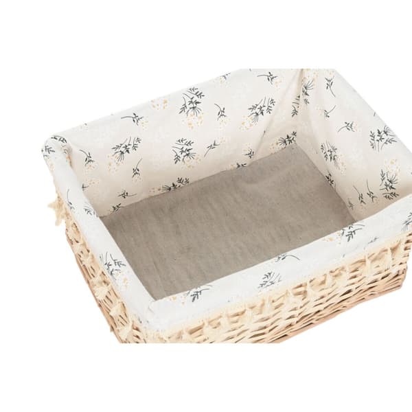 Vasketøjskurv Home ESPRIT Natur flet Shabby Chic 48 x 38 x 22 cm 5 Dele