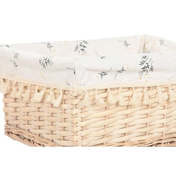 Vasketøjskurv Home ESPRIT Natur flet Shabby Chic 48 x 38 x 22 cm 5 Dele