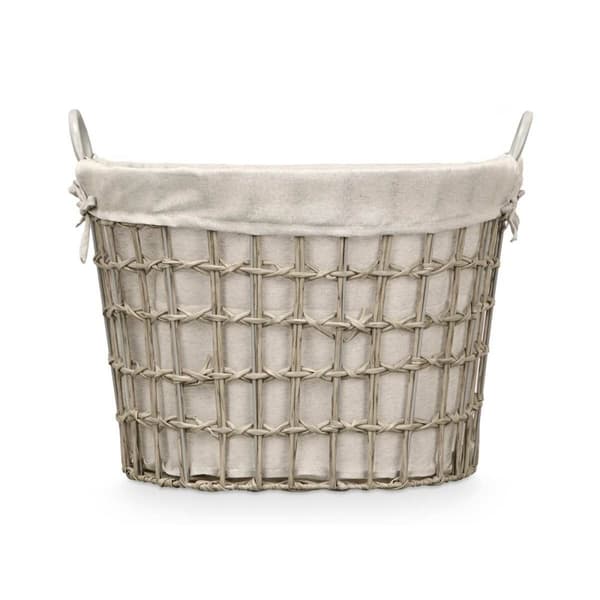 Kurv Kipit HX30562 Grå Polyester Klæde polypropylen Jern Plastik 50 % bomuld 51 x 41 x 41 cm 55,6 x 42,5 x 40 cm (6 enheder)