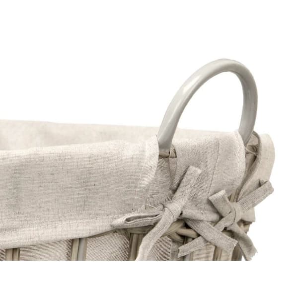 Kurv Kipit HX30562 Grå Polyester Klæde polypropylen Jern Plastik 50 % bomuld 51 x 41 x 41 cm 55,6 x 42,5 x 40 cm (6 enheder)