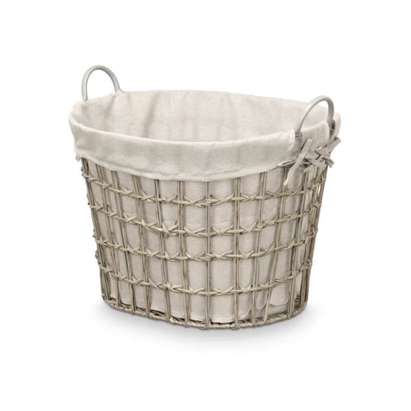 Kurv Kipit HX30562 Grå Polyester Klæde polypropylen Jern Plastik 50 % bomuld 51 x 41 x 41 cm 55,6 x 42,5 x 40 cm (6 enheder)